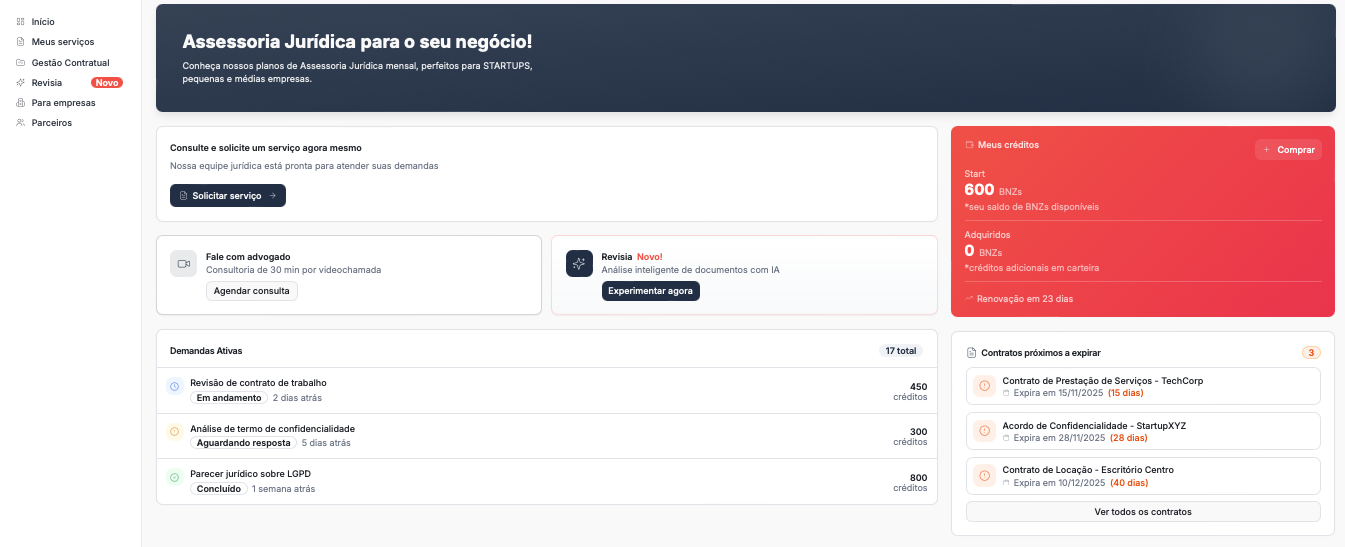 Plano Start - Bonuz | Legal as a Service para Startups